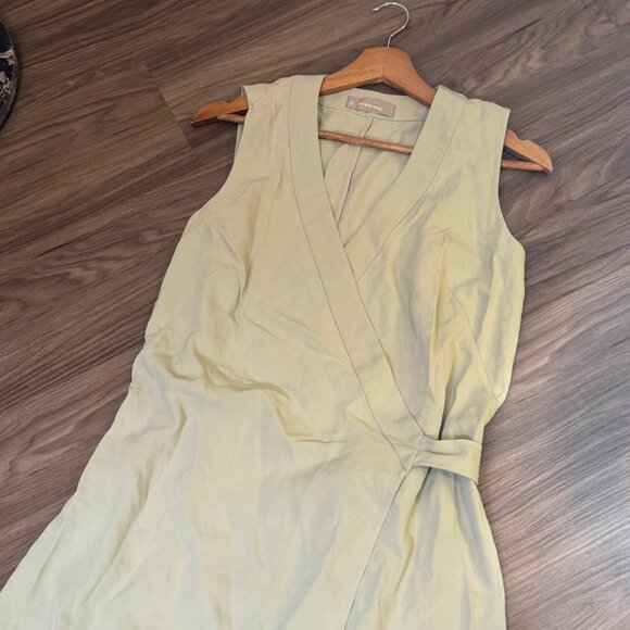 Everlane The Japanese GoWeave Long-Sleeve Mini Wrap Dress in Mint Womens 4/ NWOT - Picture 6 of 11
